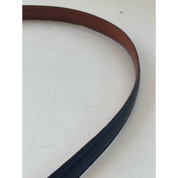 Vintage 80s Coach Black Leather Belt with Brass Buckle Size 39 - Picture 7 of 11